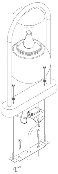 Eglo 98732 - Lampă exterior VECCHIA 1xE27/28W/230V IP44