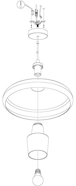 Lustră LED RGB pe cablu dimabilă TABANERA-C 1xE27/9W/230V Eglo 99032