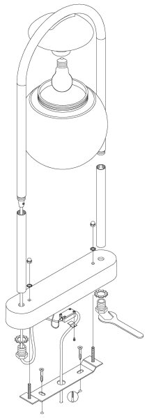 Eglo 98733 - Lampă de exterior VECCHIA 1xE27/28W/230V IP44