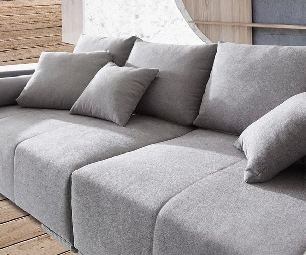 Canapea extensibilă dumonde cu ladă de depozitare Marbela Enjoy Silver XXL 295x120 cm