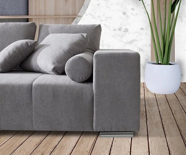 Canapea extensibilă dumonde cu ladă de depozitare Marbela Enjoy Silver XXL 295x120 cm