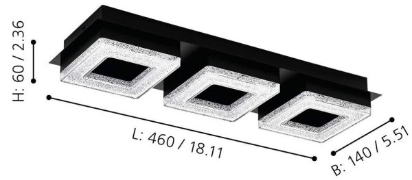 Eglo 99325 - Plafonieră LED FRADELO 3xLED/4W/230V