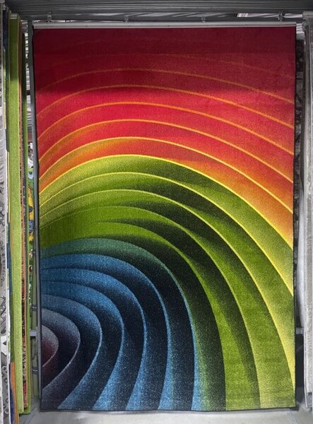 Covor Sufragerie, Model Spiral 11006 130, Multicolor Multicolor, Dreptunghi, 120x170