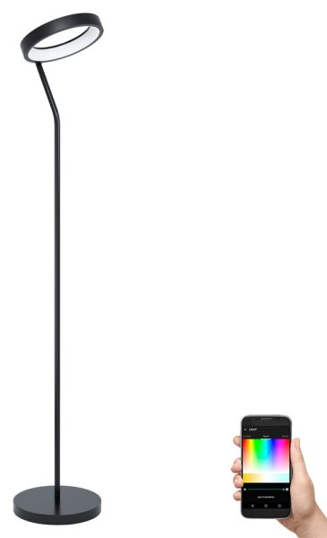 Eglo 32327 - Lampă de podea LED RGBW dimabilă MARGHERA-C LED/15,5W/230V, negru
