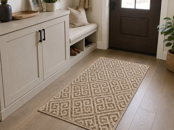Covor Cappuccino 16063-10, Bej Alb, 1700 gr mp Dreptunghi, 80x150