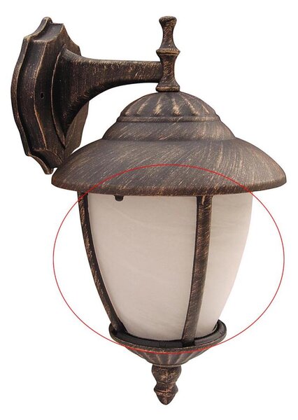 Abajur de rezervă din sticlă pentru corp de iluminat de exterior Rabalux 8476 MADRID E27