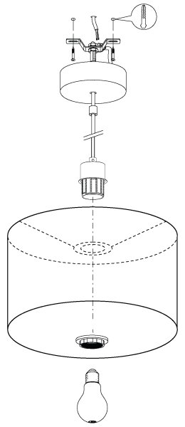 Eglo 99043 - Lustră pe cablu MASERLO 1xE27/40W/230V