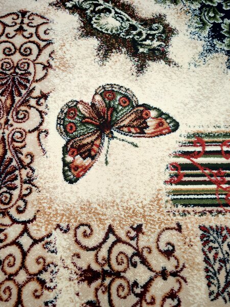 Traversa Hol, Model Fluturi 1607 110, Festonata Latime 60 cm 60 x 400