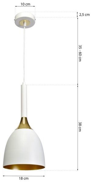 Lustră pe cablu CLARK 1xE27/60W/230V