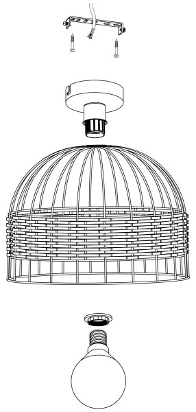 Eglo 43398 - Plafonieră ANWICK 1xE27/60W/230V