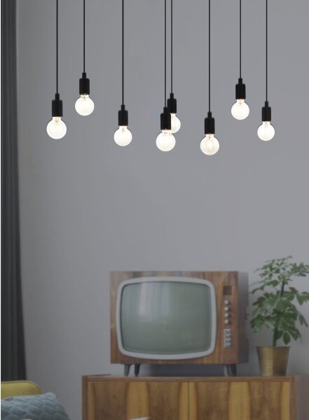 Eglo 43322 - Lustră pe cablu HOGSMILL 8xE27/40W/230V