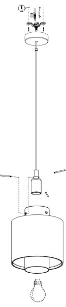 Eglo 43393 - Lustră pe cablu MEDIOUNA 1xE27/40W/230V