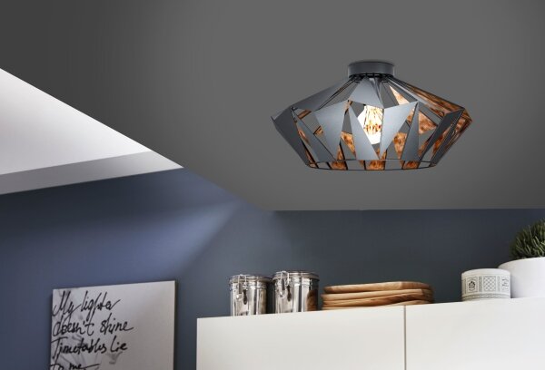 Eglo 43399 - Plafonieră CARLTON 6 1xE27/60W/230V