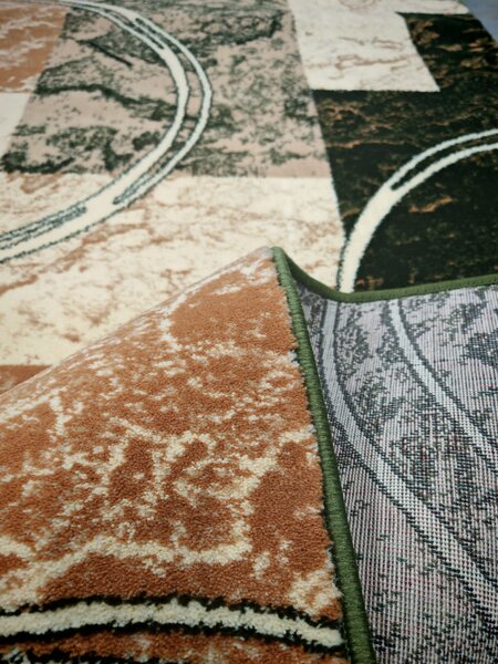 Model LOTOS 15001 310,Traversa Hol Latime 120 cm, Verde Dreptunghi, 120 x 300, Verde