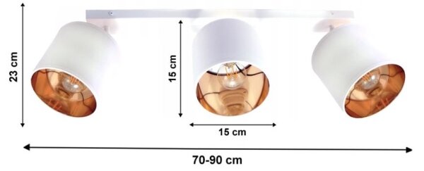 Lampă spot SOFIA 3xE27/60W/230V alb