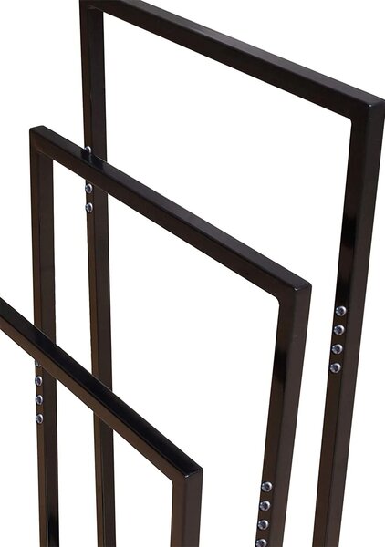 Tutumi Tutumi, suport metalic pentru prosoape cu 3 brate 600x260x1000 mm 391840, negru mat, HOM-01003