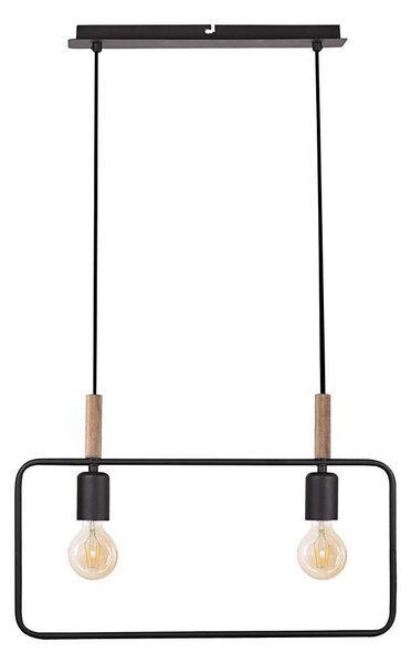 Lustră pe cablu FRAME 2xE27/60W/230V negru
