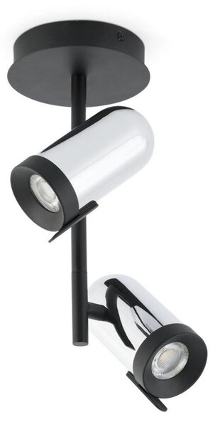 Faro 43534 - Lampă spot ORLEANS 2xGU10/8W/230V argintiu/negru