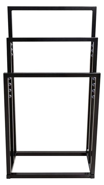 Tutumi Tutumi, suport metalic pentru prosoape cu 3 brate 600x260x1000 mm 391840, negru mat, HOM-01003