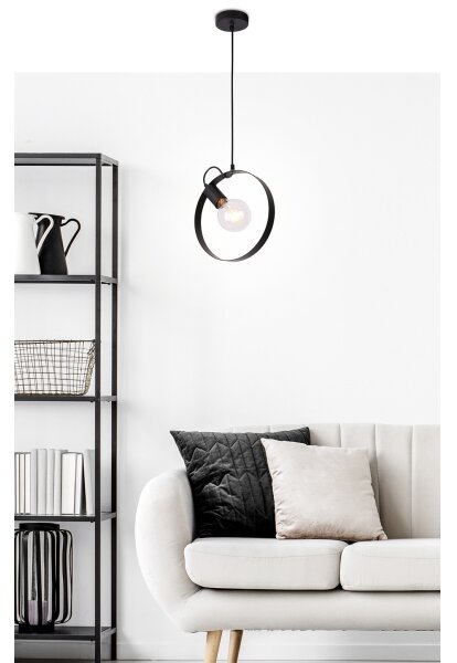 Lustră pe cablu NEXO 1xE27/40W/230V negru
