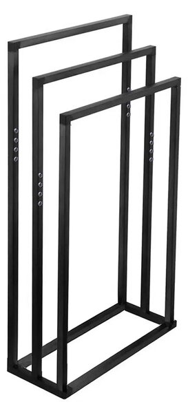 Tutumi Tutumi, suport metalic pentru prosoape cu 3 brate 600x260x1000 mm 391840, negru mat, HOM-01003
