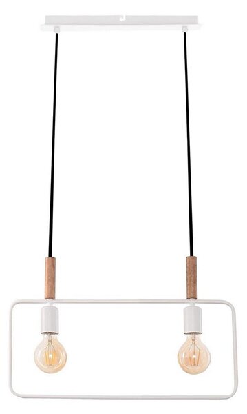Lustră pe cablu FRAME 2xE27/60W/230V alb
