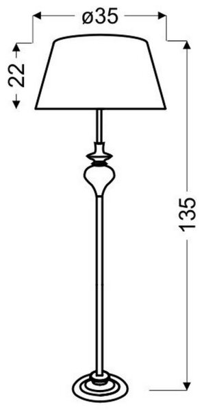 Lampadar GILLENIA 1xE27/60W/230V negru