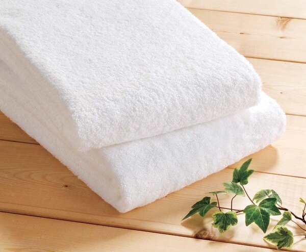 Set 3 Prosoape albe hoteliere simple, Bumbac 100%, dimensiunea 70x140cm, 450gr/mp