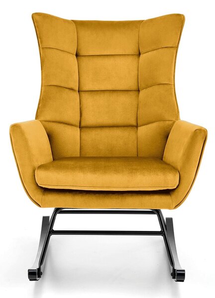 Scaun balansoar Houston 1863, Galben, Negru, 92x70x90cm, 14 kg