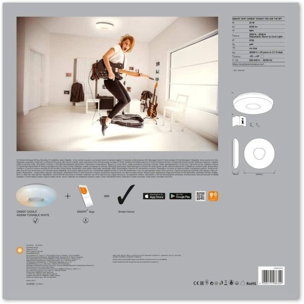Ledvance - Lumină de tavan cu reglaj LED SMART + DONUT LED/24W/230V Wi-Fi