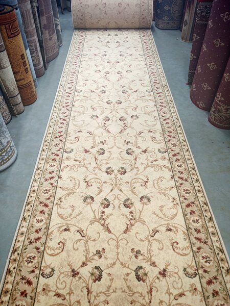 Traversa, Model Lotos 523 100, Festonata , Crem Bej, Latime 150 cm 150 x 200