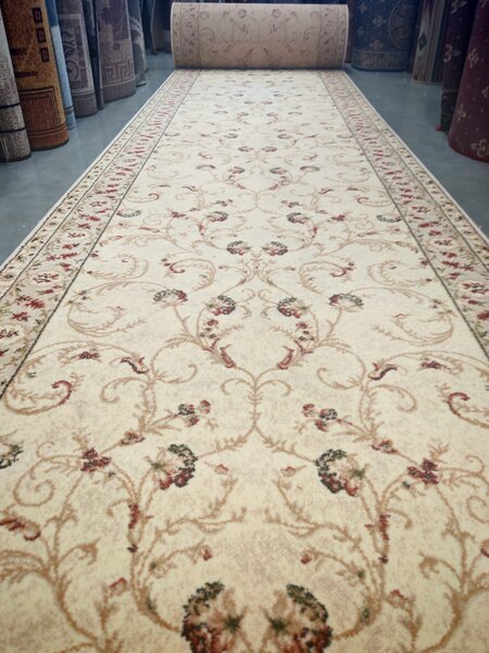 Traversa, Model Lotos 523 100, Festonata , Crem Bej, Latime 150 cm 150 x 200