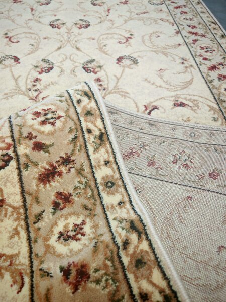 Traversa, Model Lotos 523 100, Festonata , Crem Bej, Latime 150 cm 150 x 200