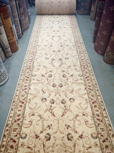 Traversa festonata,Colectia Lotos 523 100, Latime 80 cm, Bej 80 x 400, Bej
