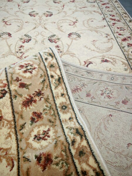 Traversa Hol, Model Clasic 523 100, Festonata, Latime 60 cm, Crem 60 x 400