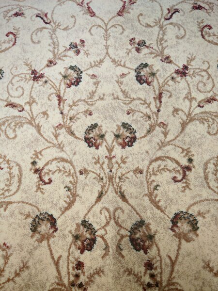 Traversa Hol, Model Clasic 523 100, Festonata, Latime 60 cm, Crem 60 x 400