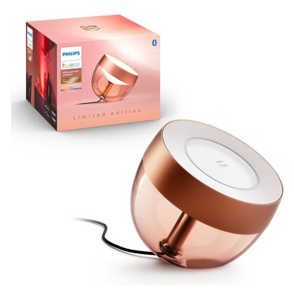 Philips Hue IRIS LED 8,2W 230V lampă de birou RGB dimabilă cu IR, cupru