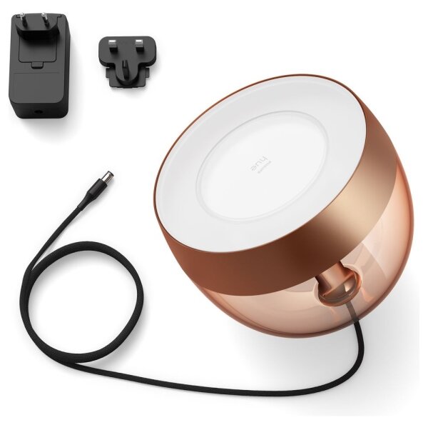 Philips Hue IRIS LED 8,2W 230V lampă de birou RGB dimabilă cu IR, cupru