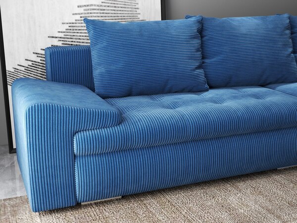 Colțar extensibil dumonde cu ladă de depozitare Leonardo Zoom Albastru 260x185 cm II