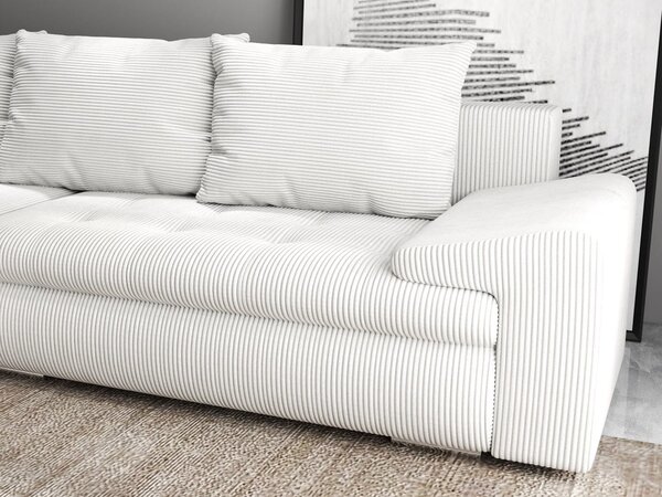 Colțar extensibil dumonde cu ladă de depozitare Leonardo Zoom Crem 260x185 cm