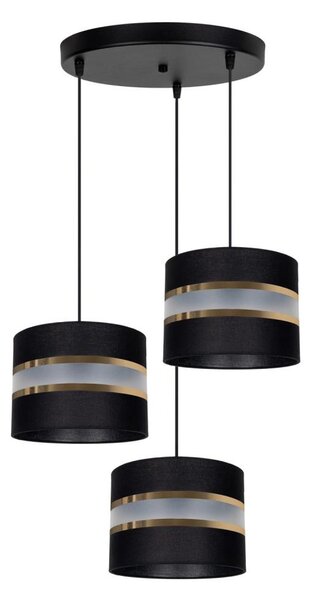 Lustră pe cablu CORAL 3xE27/60W/230V negru
