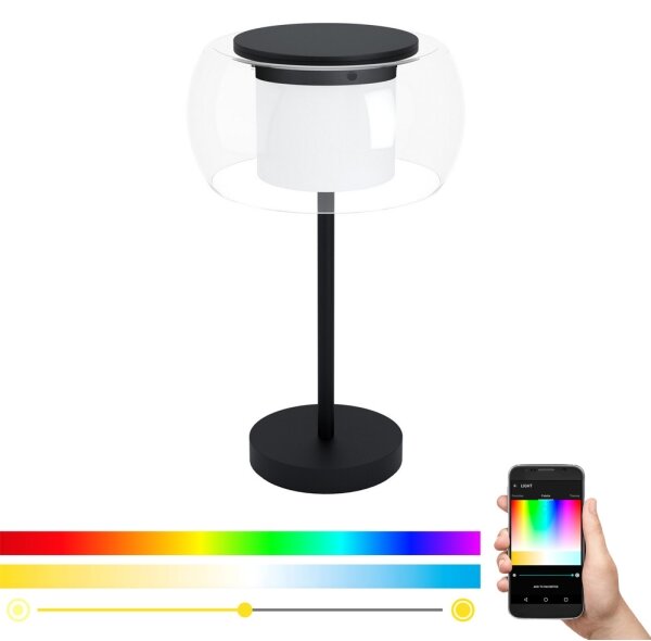 Eglo 99024 - Lampă de masă LED RGB reglabilă BRIAGLIA-C LED/15W/230V