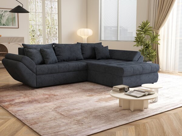 Colțar extensibil dumonde cu ladă de depozitare Loana Enjoy Antracit II 270x185 cm