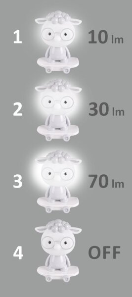 LED Lampă de noapte dimmabilă pentru copii LED/2,5W/230V oaie gri