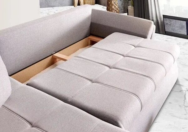 Colțar extensibil dumonde cu ladă de depozitare Loana Enjoy Grey 270x185 cm