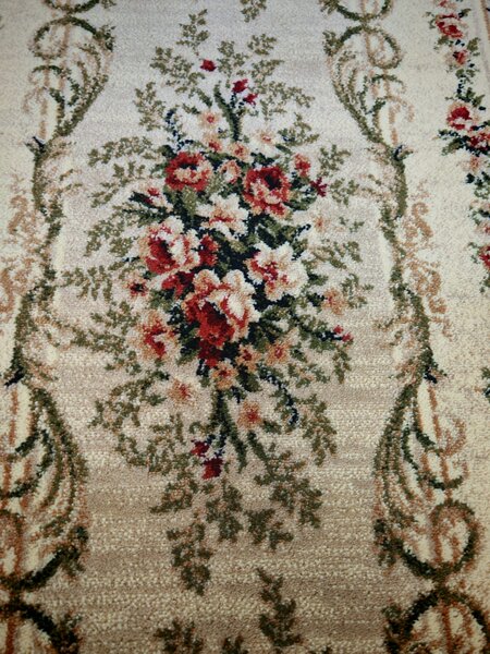 Traversa Hol, Model Clasic 535 106, Festonata, Latime 150 cm, Crem Bej 150 x 200
