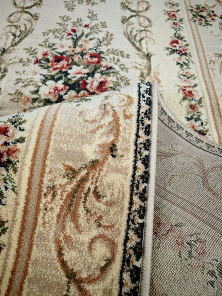 Traversa Hol, Model Clasic 535 106, Festonata, Latime 150 cm, Crem Bej 150 x 200