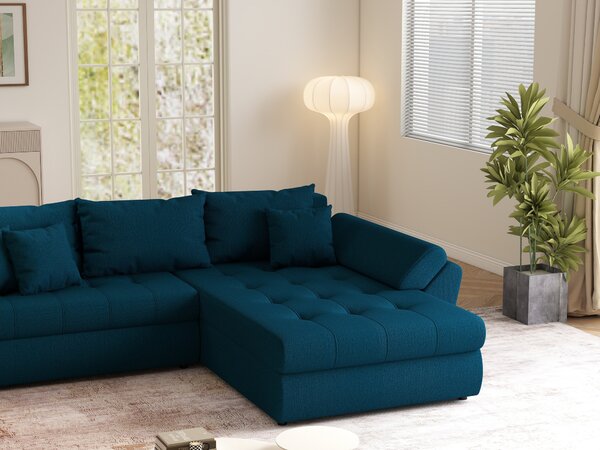 Colțar extensibil dumonde cu ladă de depozitare Loana Enjoy Petrol II 270x185 cm