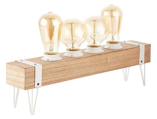 Brilliant - Lampă de masă WHITEWOOD 4xE27/60W/230V