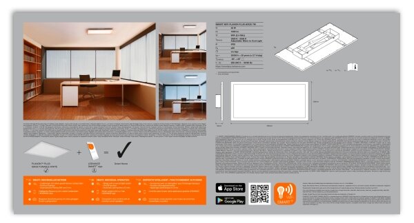 Ledvance - Lumină de plafon cu LED-uri Dimmer SMART + PLANON LED/22W/230V Wi-Fi